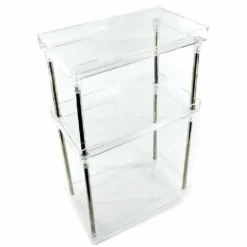 ORGANIZER PER COSMETICI MAKE UP PROFUMO TRUCCHI BAGNO MULTIUSO 3 RIPIANI