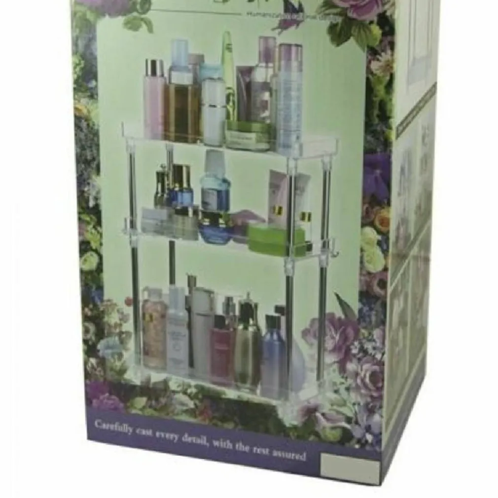 ORGANIZER PER COSMETICI MAKE UP PROFUMO TRUCCHI BAGNO MULTIUSO 3 RIPIANI