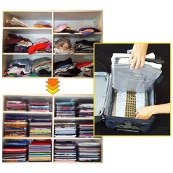 ORGANIZER PER MAGLIETTE SALVASPAZIO T-SHIRT PIEGHEVOLE CABINA ARMADIO CASSETTO