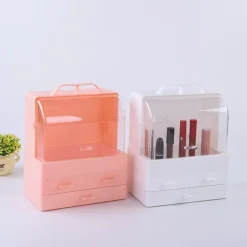 ORGANIZER PORTA TRUCCHI BOX PORTAGIOIE IMPERMEABILE ESPOSITORE PER COSMETICI ABS