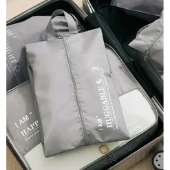 ORGANIZER VIAGGIO CASA BORSA IMPERMEABILE ORGANIZZATORE VALIGIA GRIGIO 38X23X12CM 87711