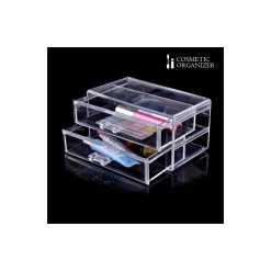 ORGANIZZA COSMETICI MAKE UP ACLINICO TRASPARENTE COSMETIC ORGANIZER 2 CASSETTI