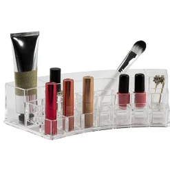 ORGANIZZATORE COSMETICI CURVO ESY_10247 ESPOSITORE 19 COMPARTI ORGANIZER MAKE UP