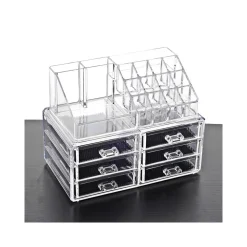 ORGANIZZATORE COSMETICI MAKE UP 6 CASSETTI ESPOSITORE ORGANIZER 16 COMPARTI