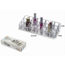 ORGANIZZATORE PORTA COSMETICI ESY_10245 ESPOSITORE 24 COMPARTI ORGANIZER MAKE UP