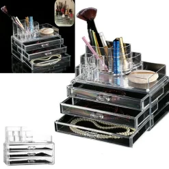 ORGANIZZATORE PORTATRUCCO COSMETICI BOX TRUCCO PORTA TRUCCHI ROSSETTI MAKE UP
