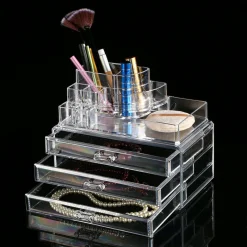 ORGANIZZATORE PORTATRUCCO COSMETICI BOX TRUCCO PORTA TRUCCHI ROSSETTI MAKE UP