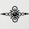 OROLOGI DA PARETE ADESIVO OROLOGIO MODERNO EFFETTO SPECCHIO CON CERCHI FORMA PIU