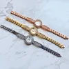 OROLOGIO BRACCIALE ZCC POLSO DONNA ACCIAIO QUARZO BRILLANTINI MODERNO CLASSICO