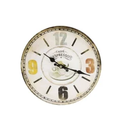 OROLOGIO DA PARETE IN STILE VINTAGE TONDO IN LEGNO ANALOGICO CASA CUCINA 218707