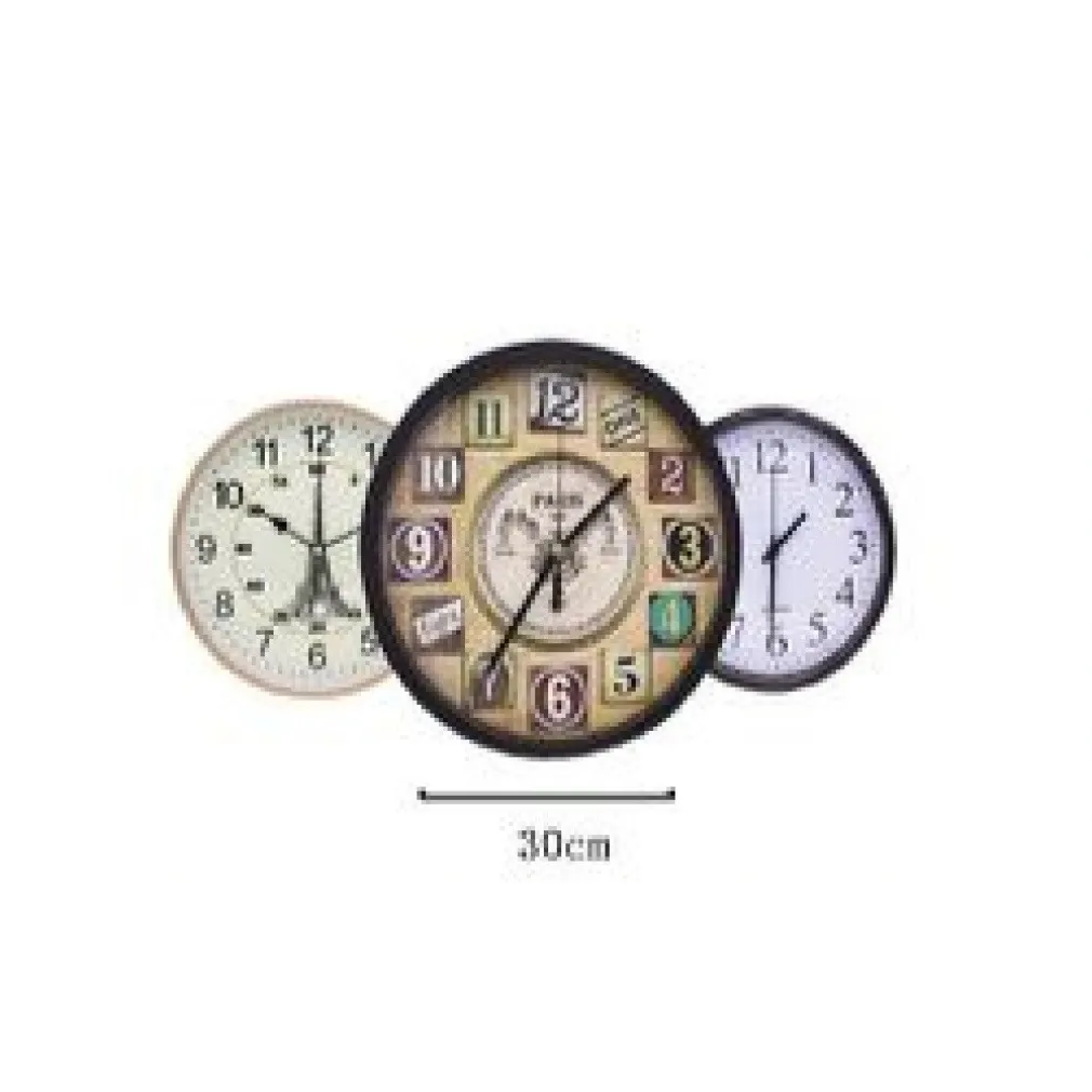 OROLOGIO DA PARETE MURO DIAMETRO 30CM CASA CUCINA VARI MODELLI ASSORTITI TX-9143