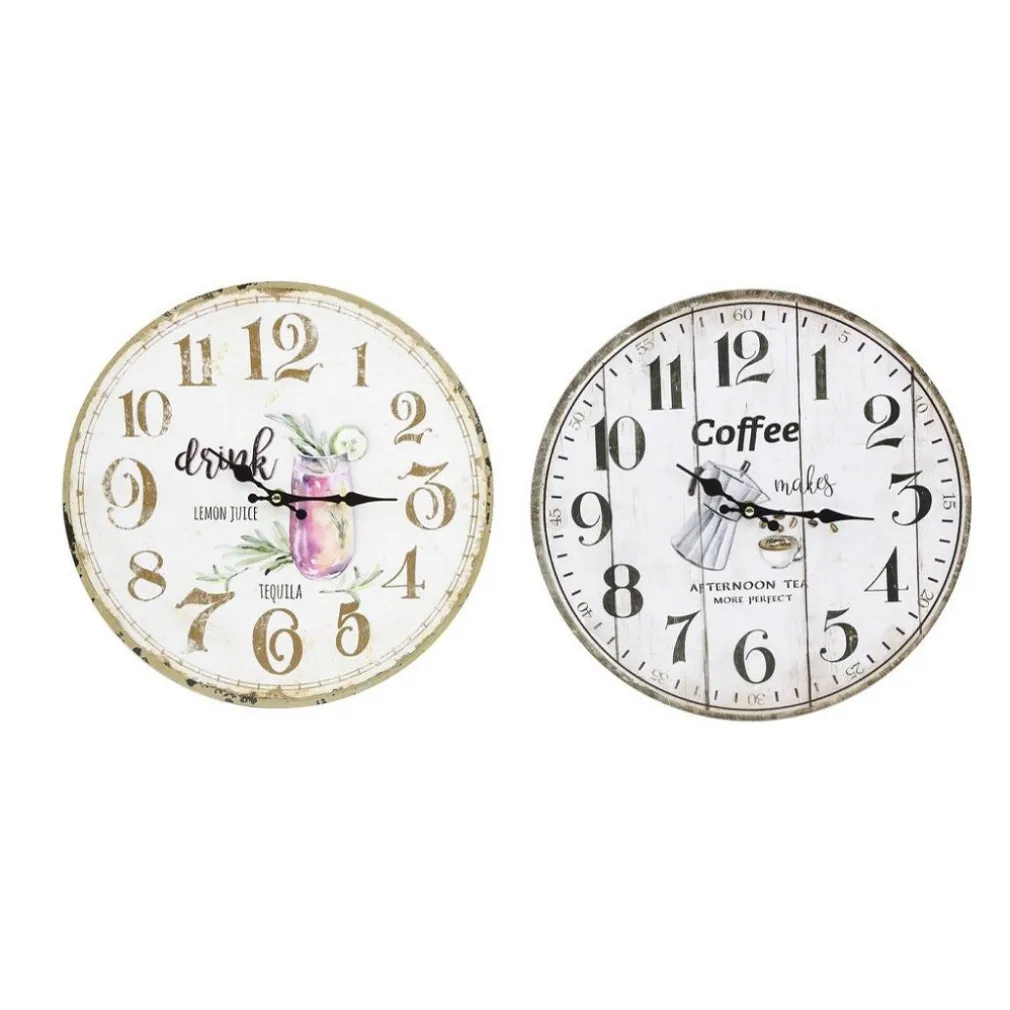 OROLOGIO DA PARETE MURO IN LEGNO ANALOGICO DECORATO CUCINA STANZA CASA 218691