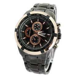 OROLOGIO DA POLSO ANALOGICO WATCH QUARZO BLACK SILVER CURREN 8023 IMPERMEABILE