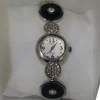 OROLOGIO DA POLSO BRACCIALE DONNA BRILLANTINI QUADRANTE TONDO STRASS W4