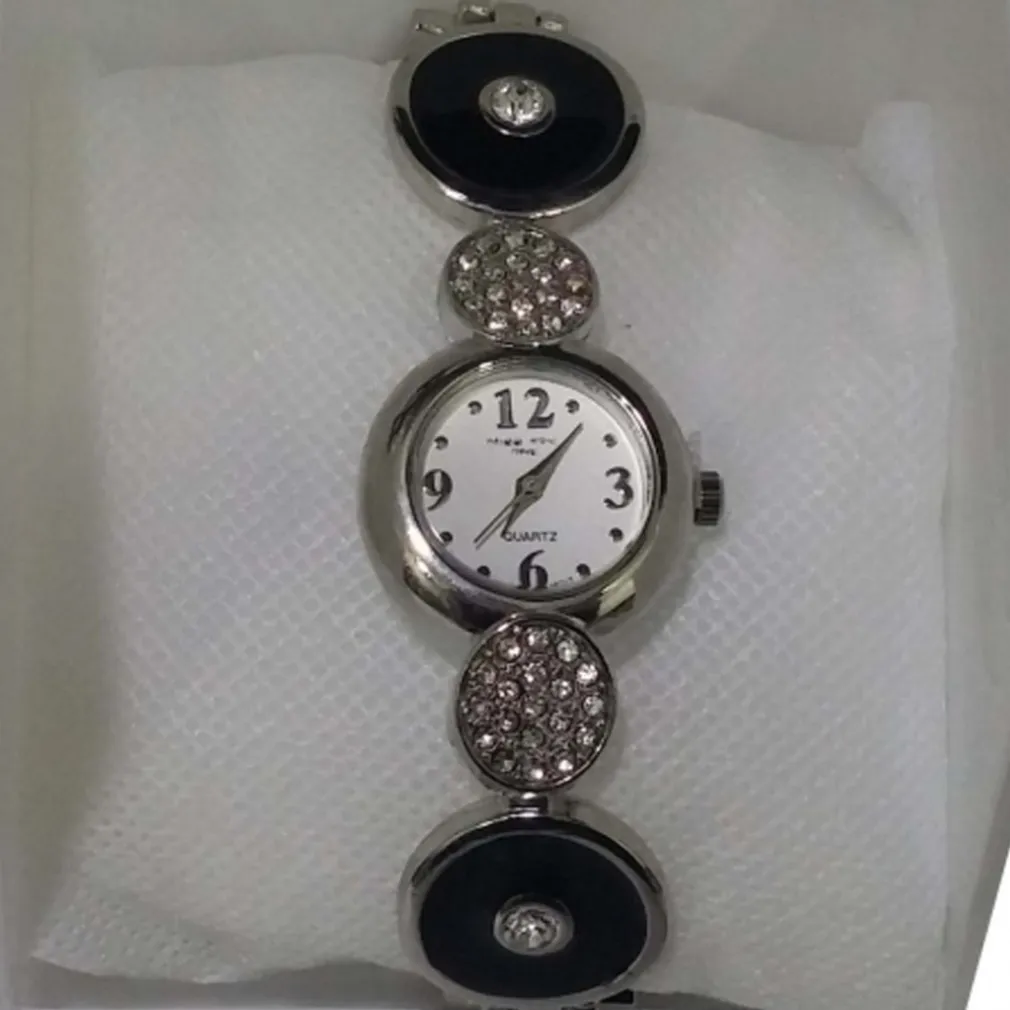 OROLOGIO DA POLSO BRACCIALE DONNA BRILLANTINI QUADRANTE TONDO STRASS W4