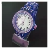 OROLOGIO DA POLSO BRILLANTATO DONNA ANALOGICO QUARZO MODERNO FASHION BLU