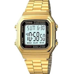OROLOGIO DA POLSO CASIO A178WGA-1ADF UOMO DONNA DIGITALE SVEGLIA LUCE ORO