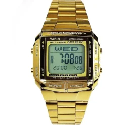 OROLOGIO DA POLSO CASIO DB-360G-9ADF DIGITALE DATABANK UNISEX ACCIAIO ORO