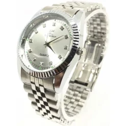 OROLOGIO DA POLSO IK COLLECTION UOMO DONNA ANALOGICO QUARZO SILVER FONDO SILVER