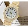 OROLOGIO DA POLSO SOUSOU 6422 QUARZO BRILLANTINI ANALOGICO DORATO FONDO BIANCO