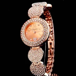 OROLOGIO DA POLSO SOUSOU S6097 DONNA MOVIMENTO QUARZO CUORE BRILLANTINI ORO ROSA