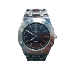 OROLOGIO DA POLSO UOMO ANALOGICO IK COLLECTION AL QUARZO SILVER QUADRANTE NERO