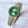 OROLOGIO DA POLSO ZCC ANALOGICO CINTURINO IN PELLE VERDE ELEGANTE MODA CASUAL