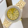 OROLOGIO DA POLSO ZCC DONNA QUARZO ACCIAIO MODA BRILLANTINI ANALOGICO DORATO ORO