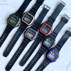 OROLOGIO DA POLSO ZCC WR10M DIGITALE CRONO LUCE SPORT VINTAGE CINTURINO PLASTICA