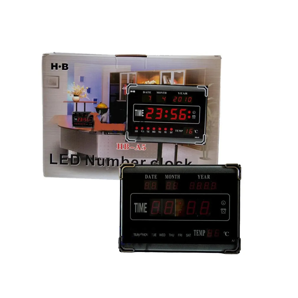 OROLOGIO DIGITALE A LED CON DATARIO TEMPERATURA ORARIO SVEGLIA A PARETE MURO