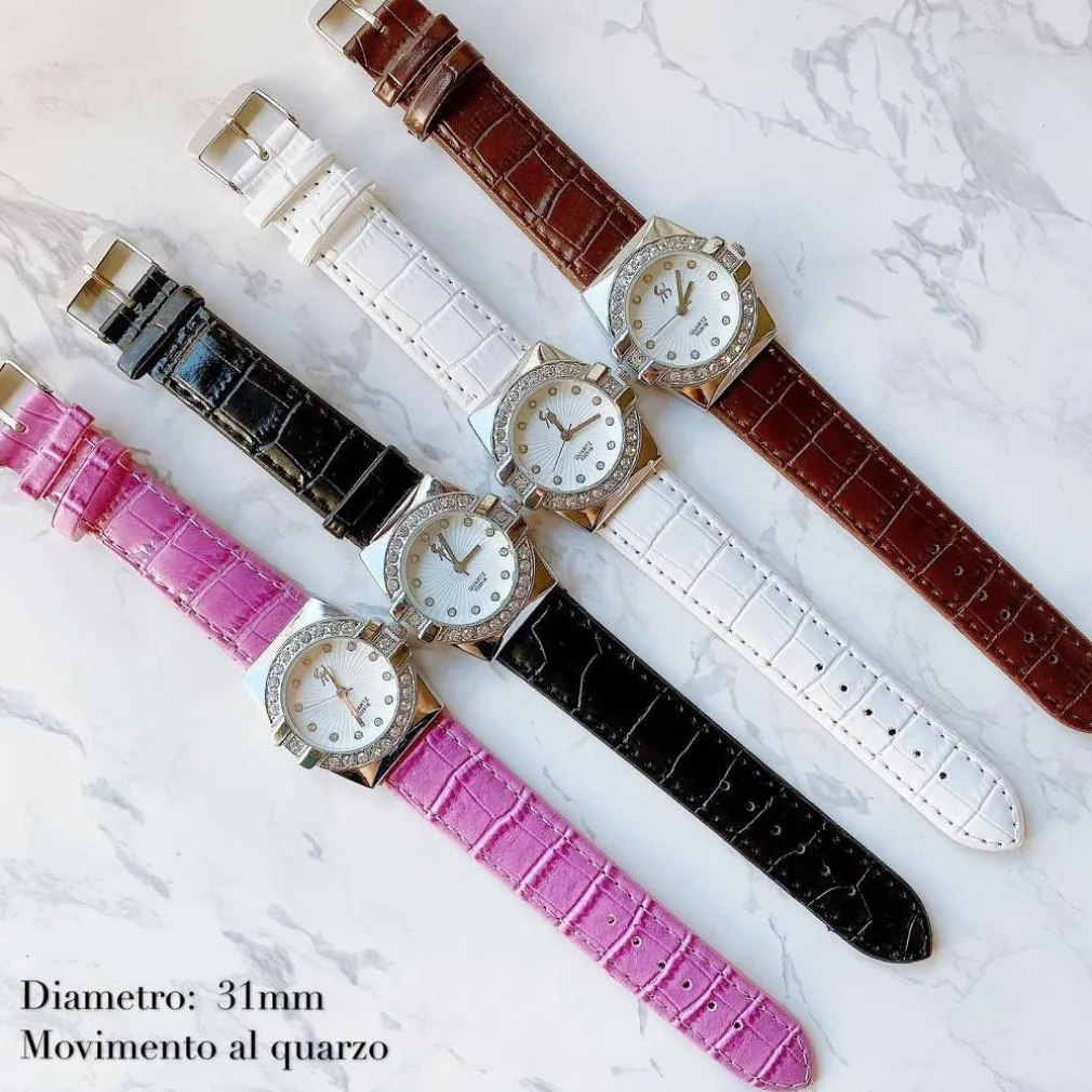 OROLOGIO POLSO DONNA CA 53291B ANALOGICO QUARZO MODERNO FASHION CASUAL BRILLANTINI