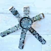 OROLOGIO POLSO SPORTIVO UOMO DIGITALE DATA ALLARME CAMOUFLAGE VERDE GRIGIO NERO