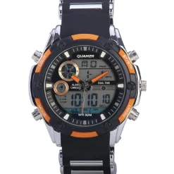 OROLOGIO POLSO UOMO ANALOGICO E DIGITALE MULTIFUNZIONE XXL QUAMER MILITARY