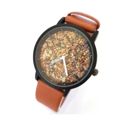 OROLOGIO POLSO UOMO DONNA FEIFAN 1701 ANALOGICO QUARZO CASUAL MARRONE