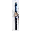 OROLOGIO POLSO ZCC T001 UOMO AUTOMATICO CINTURINO PELLE CASUAL BLU QUADRANTE SILVER