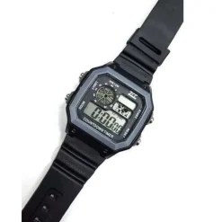 OROLOGIO POLSO ZCC UNISEX DIGITALE CRONO LUCE SPORT CLASSIC VINTAGE GRIGIO NERO