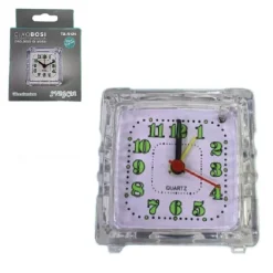 OROLOGIO SVEGLIA ANALOGICA LUCE NOTTURNA TX-9121 ALLARME TAVOLO CAMERA SILENZIOSA