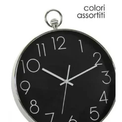 OROLOGIO 30X4 CM DA PARETE TONDO COLORI ASSORTITI IN PLASTICA SILENZIOSO 798054