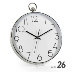 OROLOGIO 26X4CM PARETE MOVIMENTO SILENZIOSO COLORI ASS. TONDO IN PLASTICA 798061