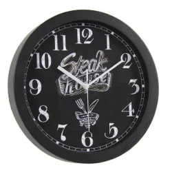 OROLOGIO 30X4X30CM DA PARETE BAR CAFFE RISTORANTE MODERNO NERO DECORI ASS 774621
