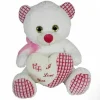 ORSO PELUCHE PUPAZZO CON CUORE SCRITTA I LOVE YOU FIOCCO 55CM SAN VALENTINO 84697