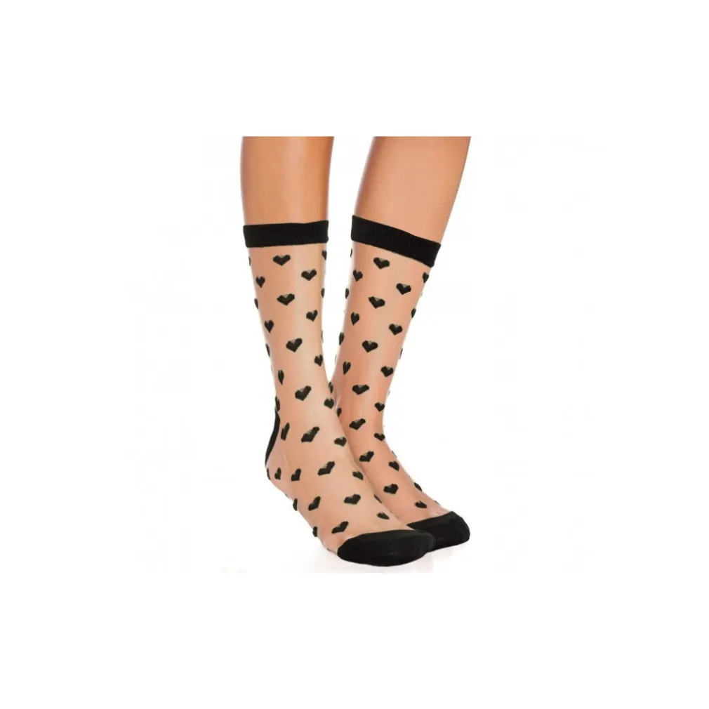 PACK DA 12 PAIA CALZINI DA DONNA W-8003 MOD. LOVELY COLORI ASSORTITI CON CUORI