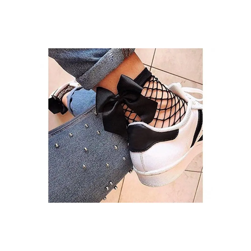 PACK DA 3 PAIA DI CALZINI A RETE ASS. FANCY NERI ALLA CAVIGLIA TAGLIA UNICA