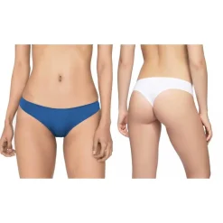 PACK DI 12 SLIP IN COTONE MODELLO BRASILIANA INTIMO DONNA ASS. COLORI F6247