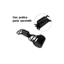 Paletta con pinza raccogli feci deiezioni animali + portabuste e rotolo