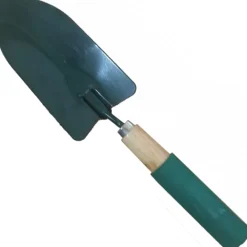 PALETTA IN ACCIAIO MANICO IN LEGNO E GOMMA RACCOGLI TERRA GIARDINAGGIO GIARDINO