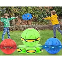 PALLA MAGICA VOLANTE SI TRASFORMA IN FRISBEE CON LUCE LED PER BAMBINI ANIMALI