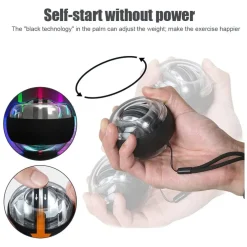 PALLA PER ALLENAMENTO RESISTENZA POLSO CON GIROSCOPIO LED ANTISTRESS RILASSANTE