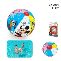 PALLONE GONFIABILE MICKEY MOUSE TOPOLINO 51 CM PALLA BAMBINI MARE PISCINA 91098