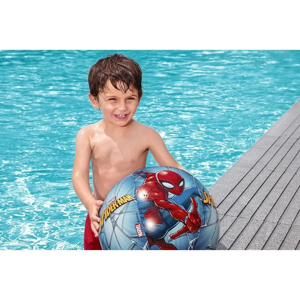 PALLONE GONFIABILE SPIDERMAN 51 CM MULTICOLORE BAMBINO PER MARE SPIAGGIA 98002